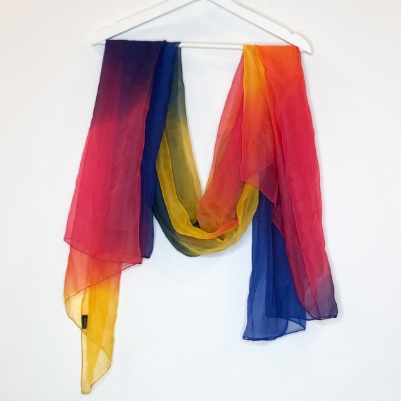Peisi rainbow silk scarf - Picture 1 of 7